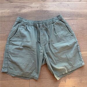 Katin Men’s Elastic Waist Drawstring Shorts Green Size Medium M